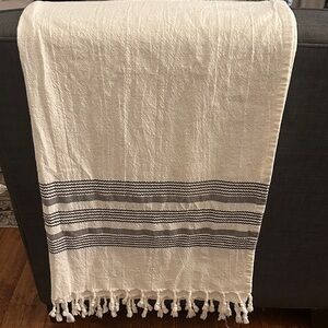 Threshold Elegant Cream and Gray shower curtain